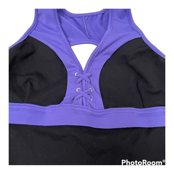 Body Rio black and purple Activewear tank top one size (fits 2-12) - Picture 6 of 10